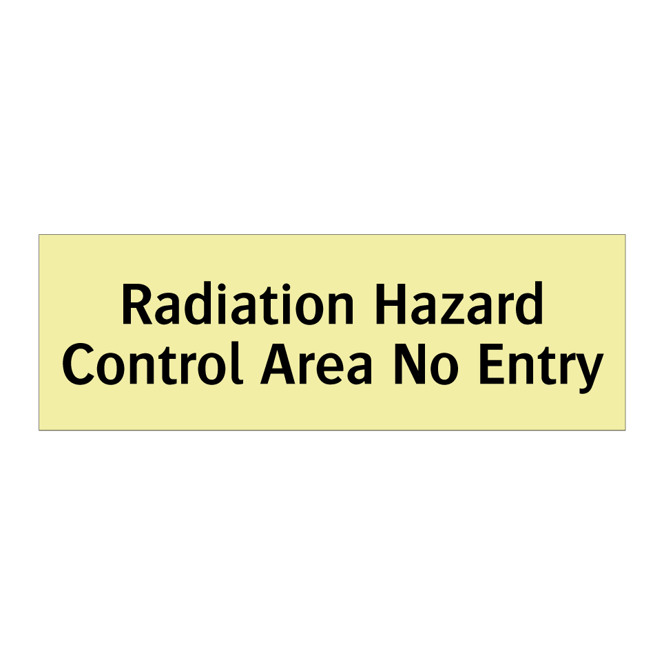 Radiation Hazard Control Area No Entry