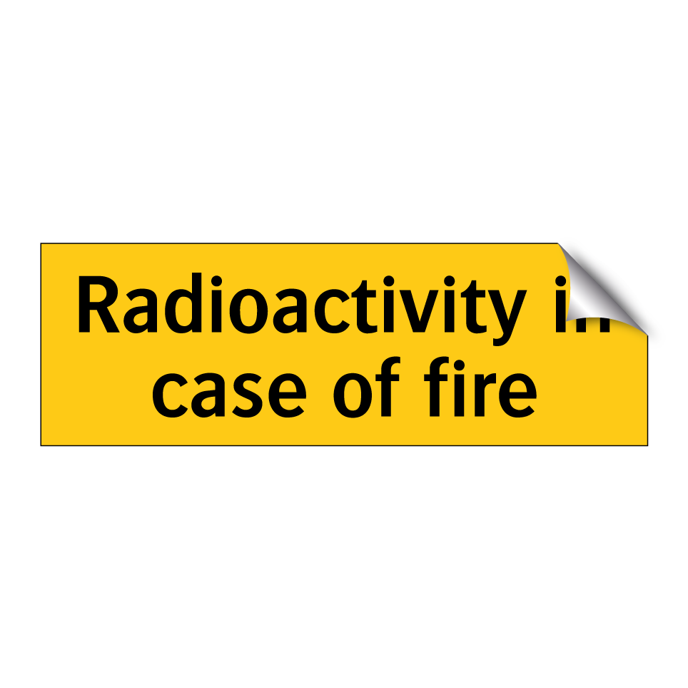 Radioactivity in case of fire