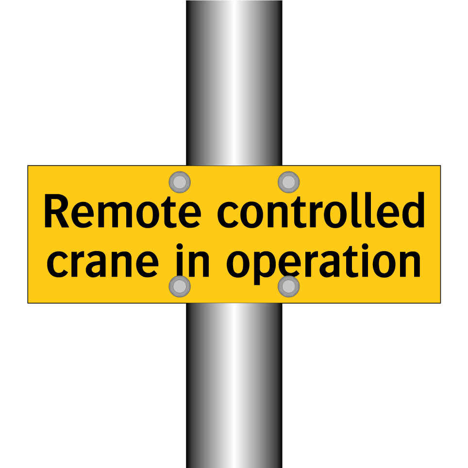 Remote controlled crane in operation