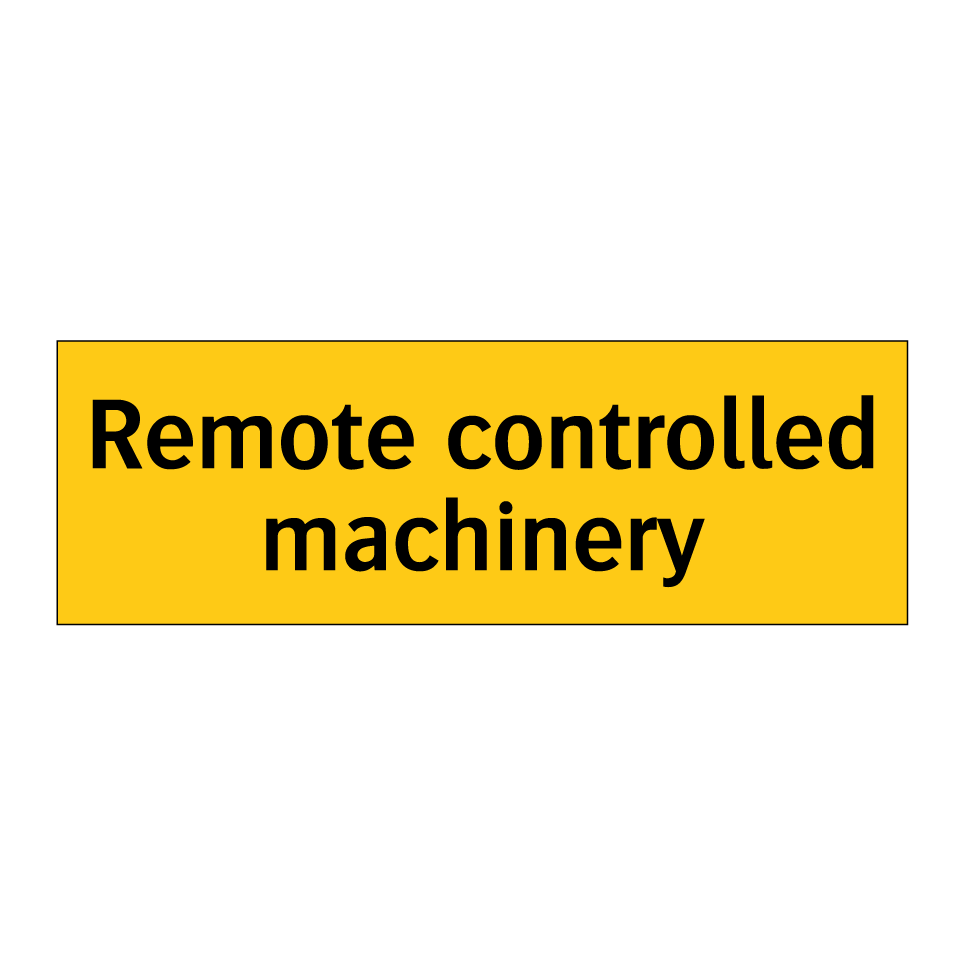 Remote controlled machinery