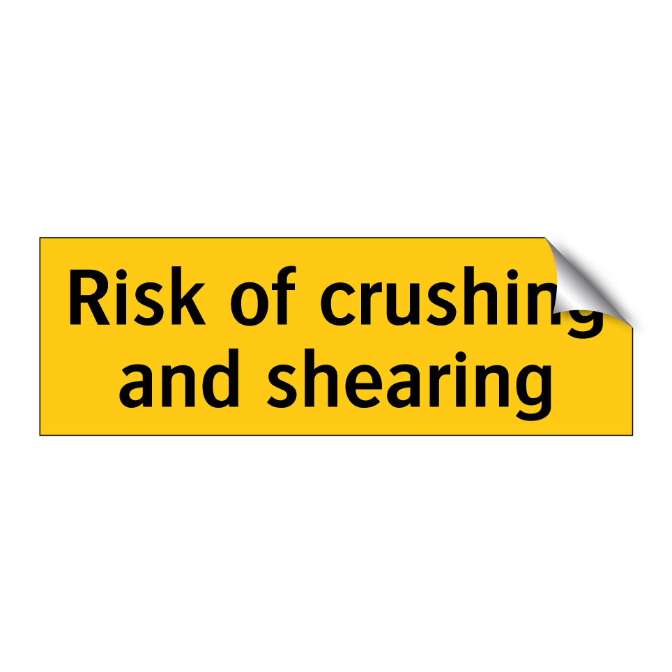 Risk of crushing and shearing