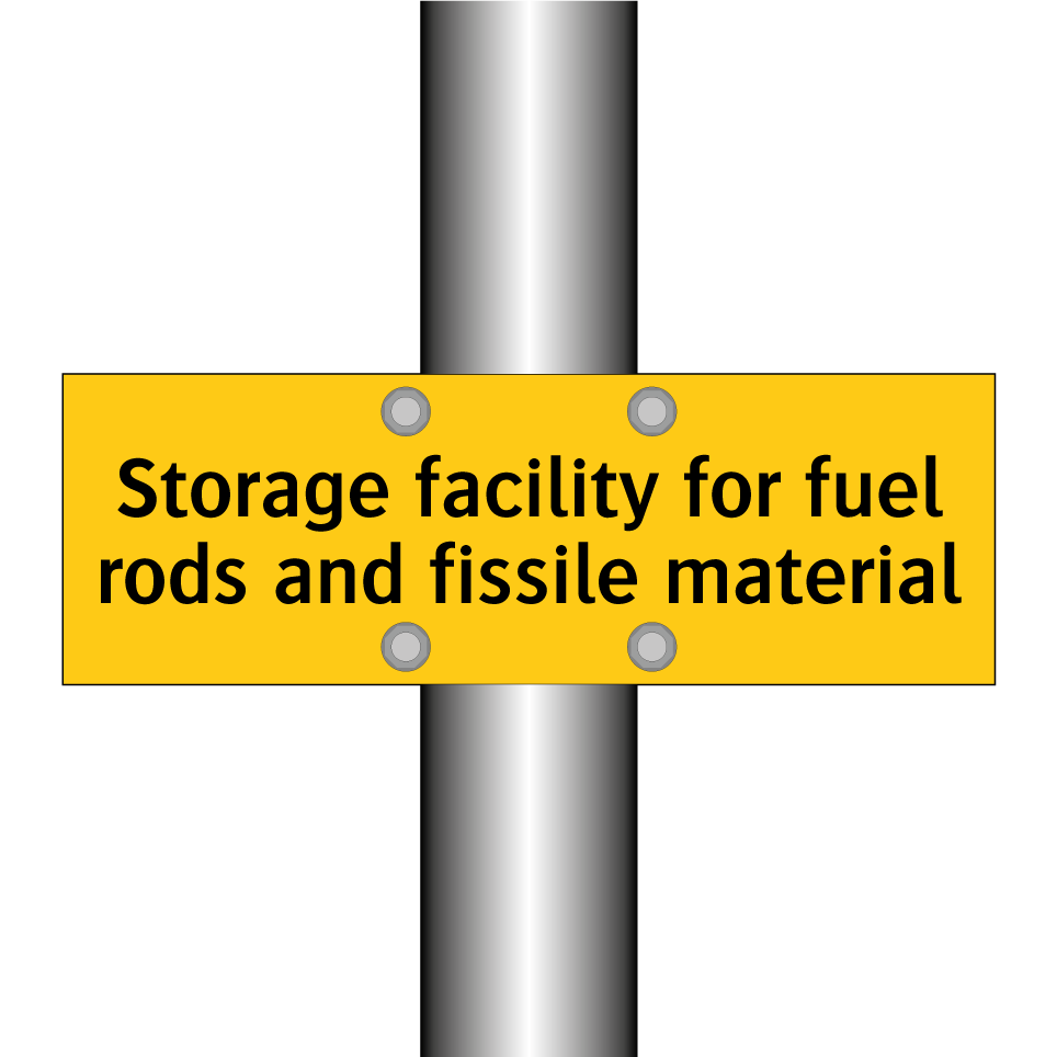 Storage facility for fuel rods and fissile material