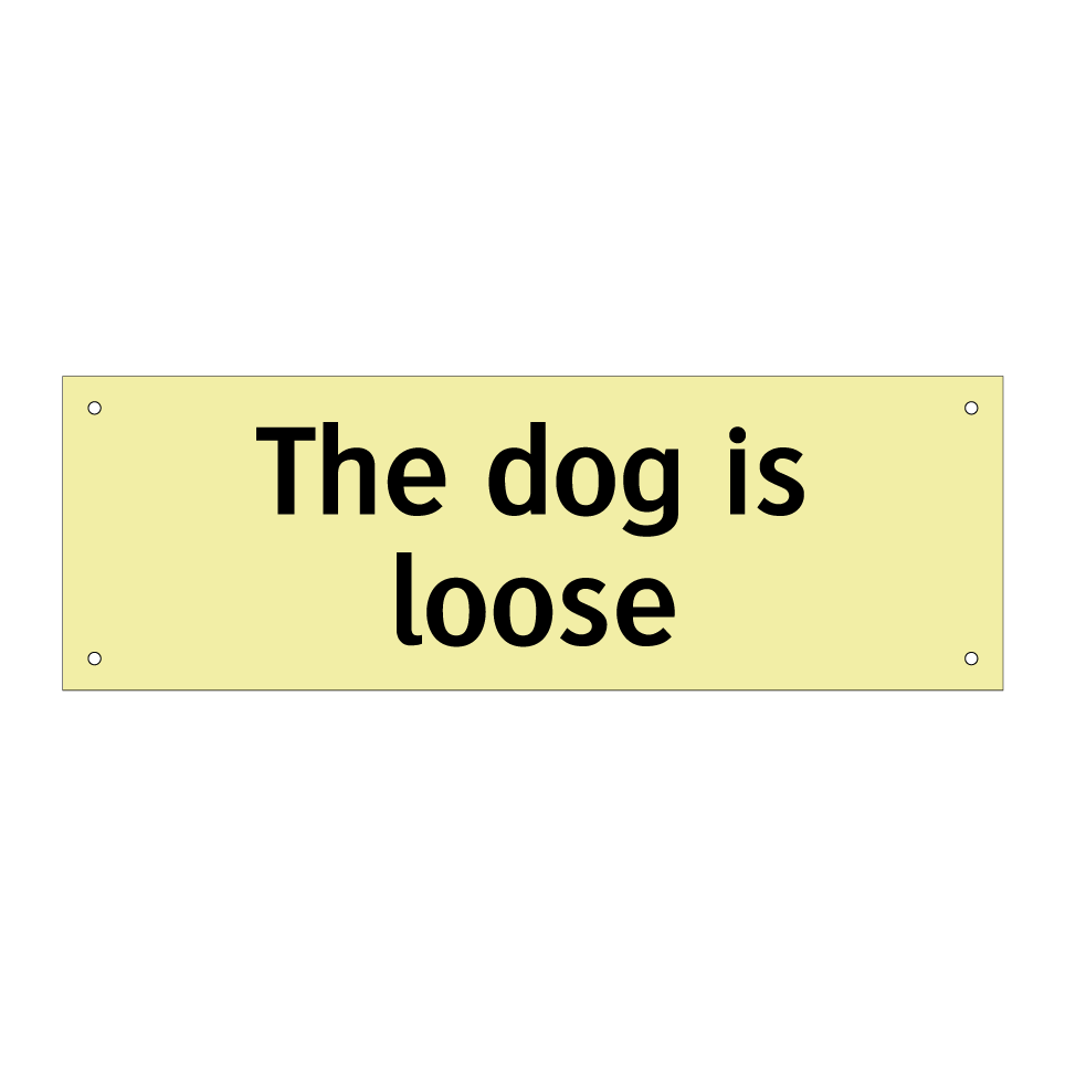 The dog is loose