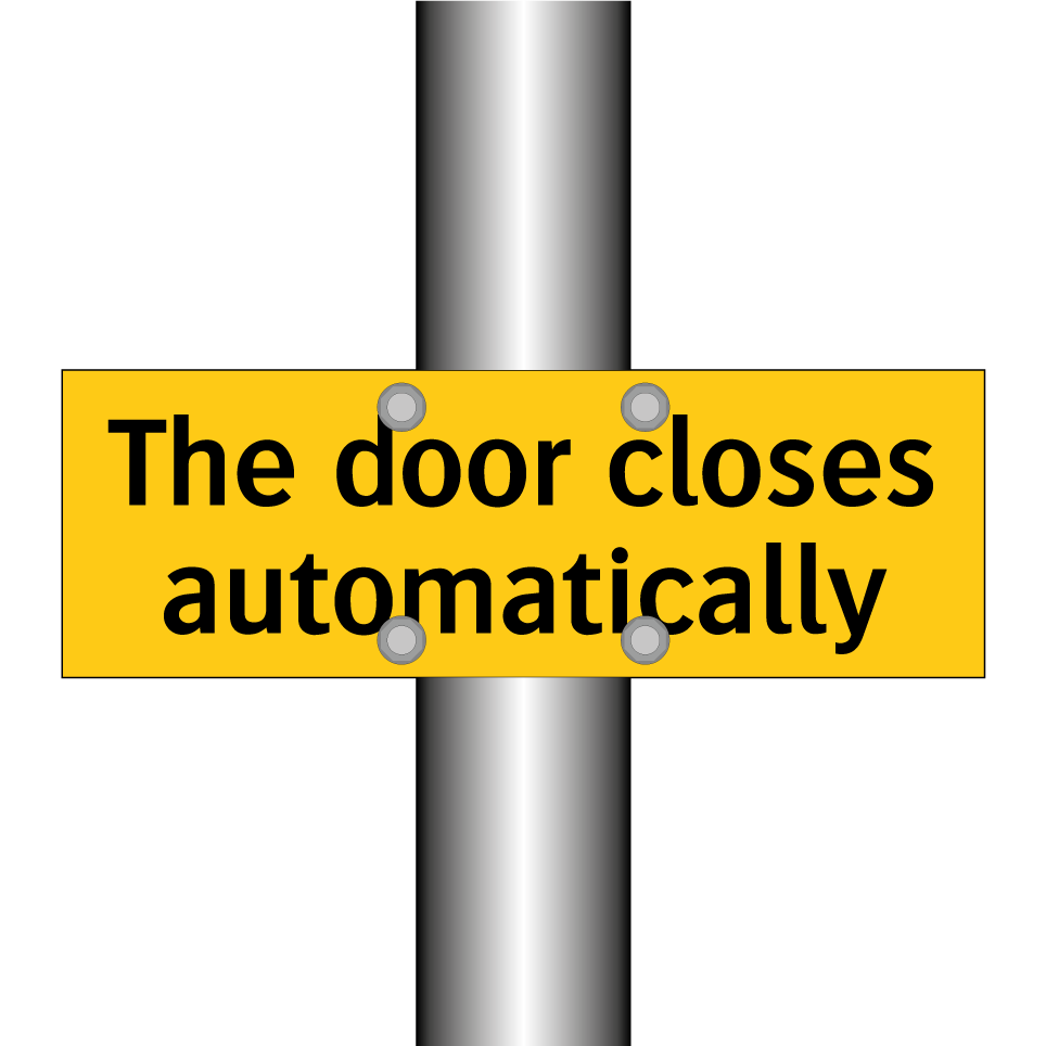 The door closes automatically