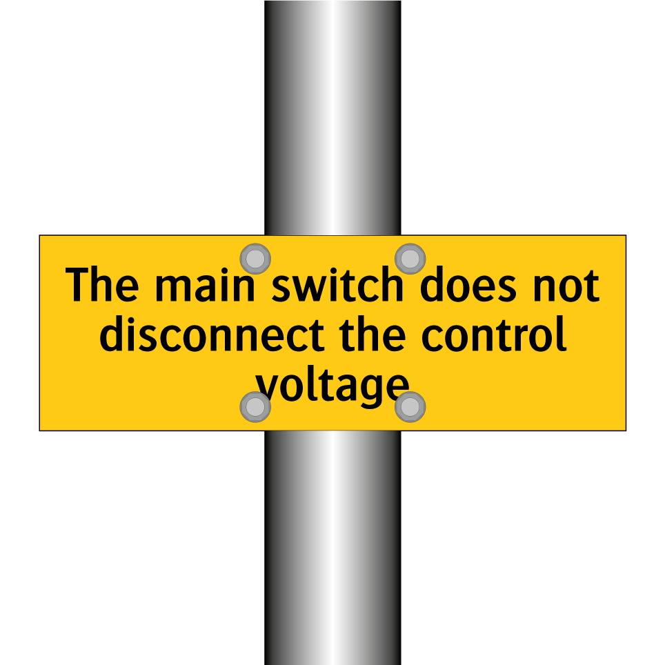 The main switch does not disconnect the control voltage