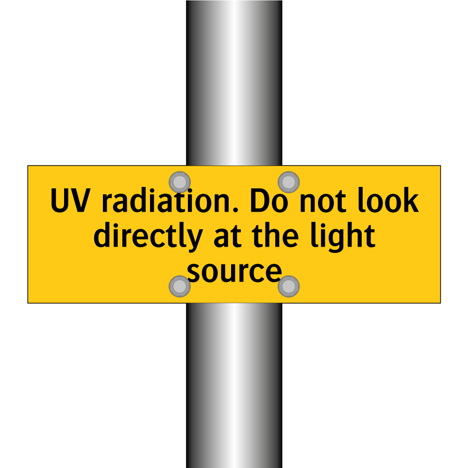 UV radiation. Do not look directly at the light source