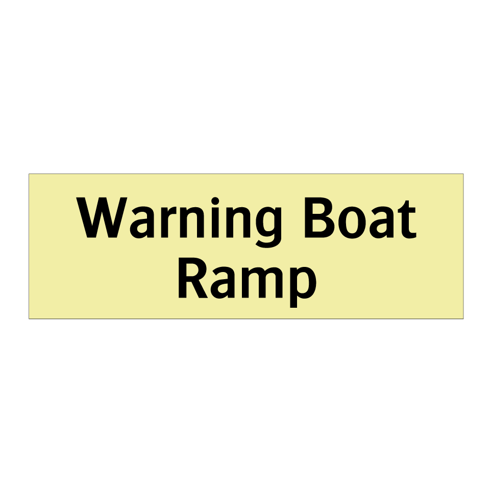 Warning Boat Ramp