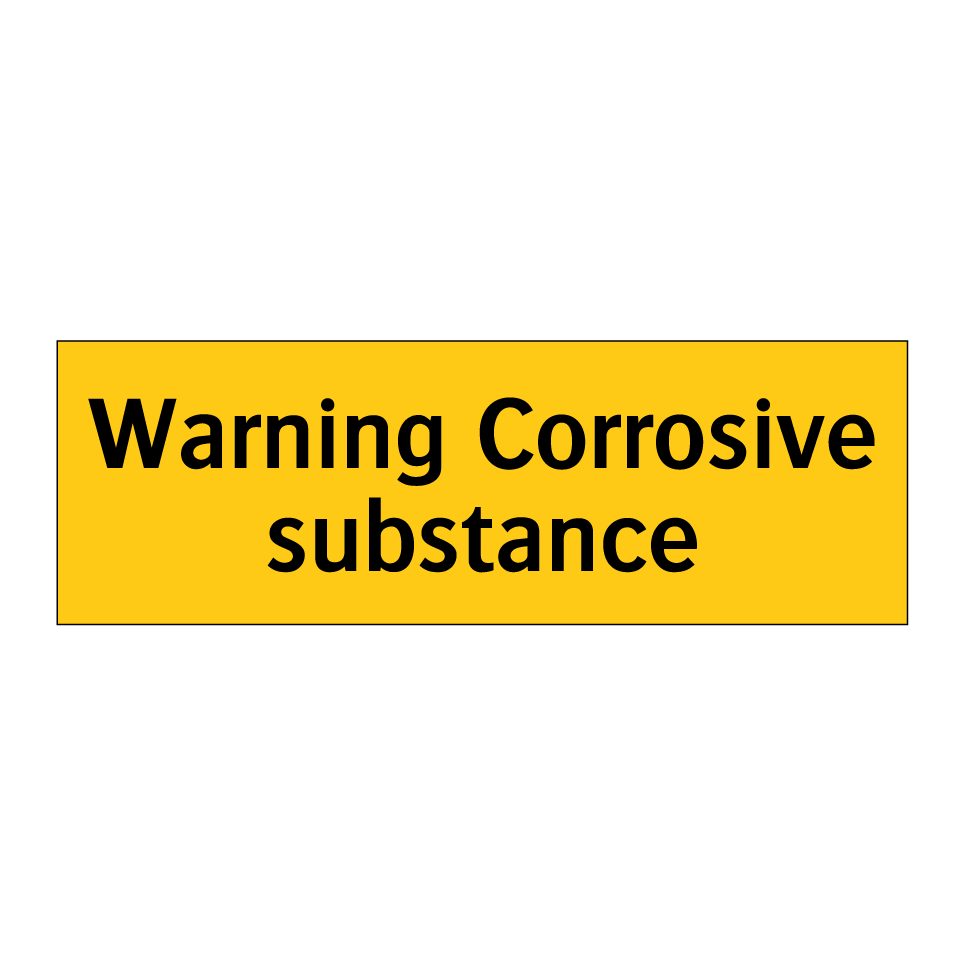 Warning Corrosive substance