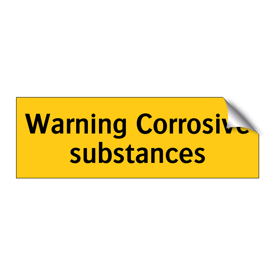 Warning Corrosive substances