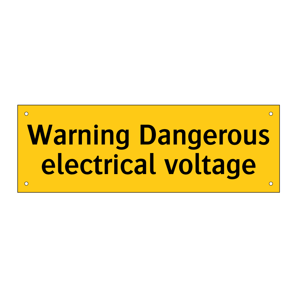 Warning Dangerous electrical voltage