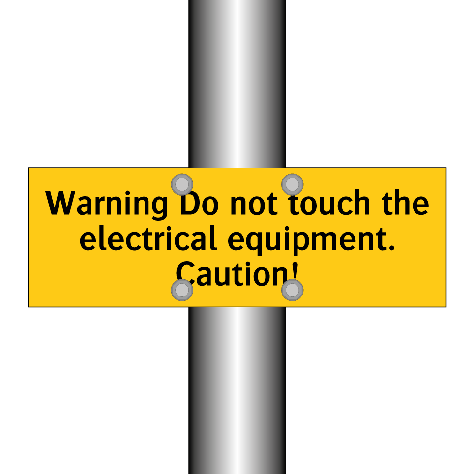Warning Do not touch the electrical equipment. Caution!