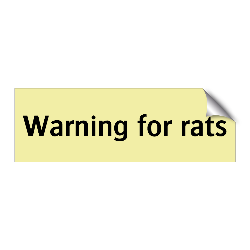 Warning for rats