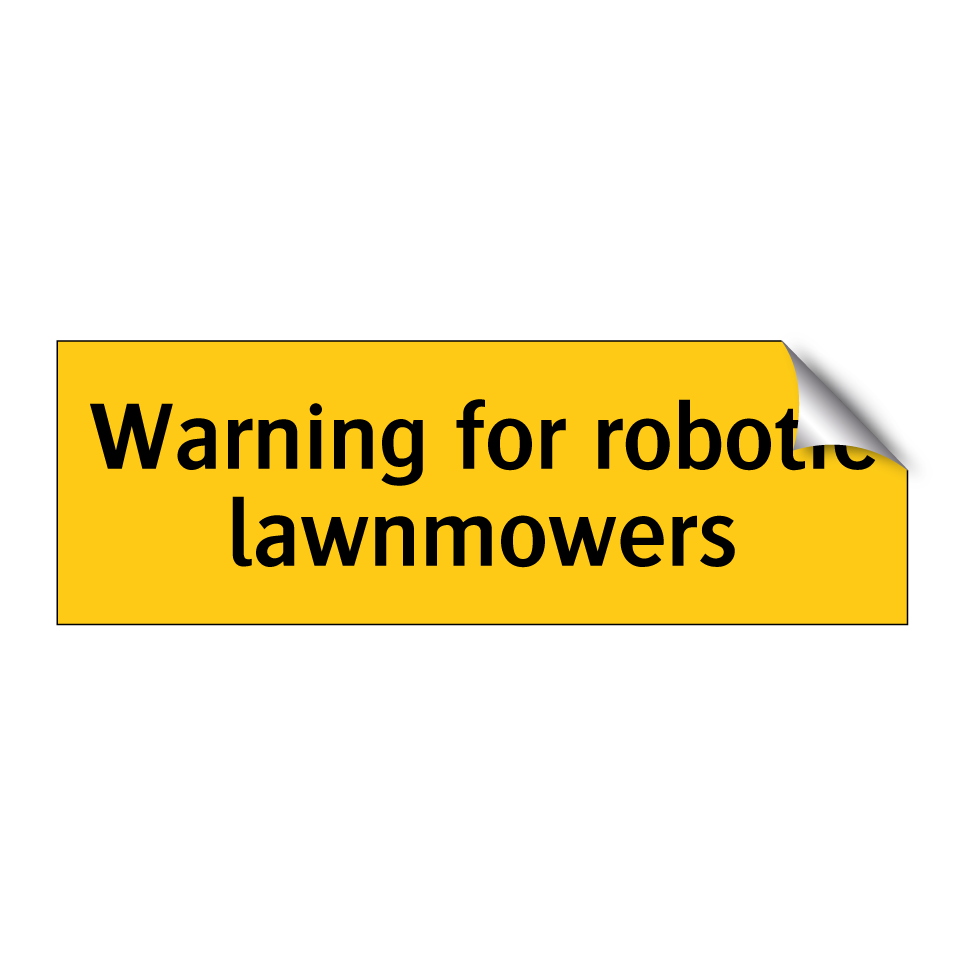 Warning for robotic lawnmowers