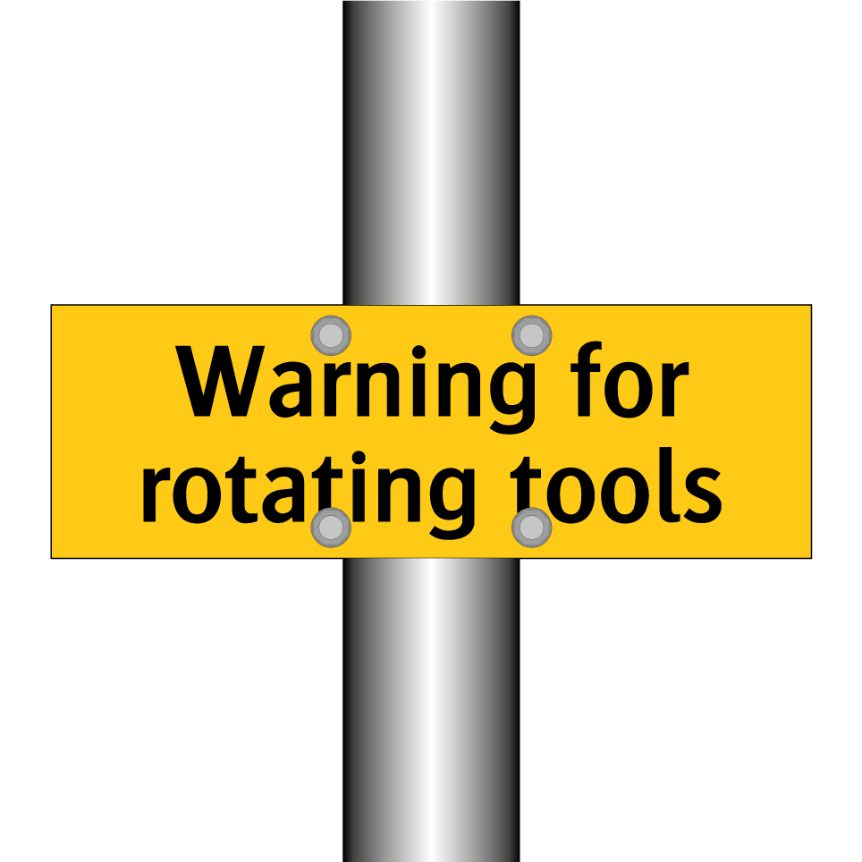 Warning for rotating tools