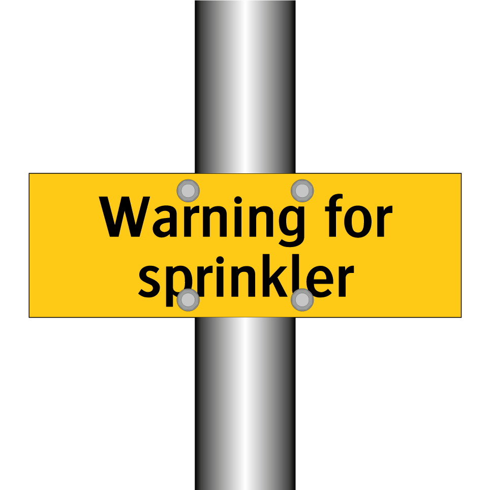 Warning for sprinkler