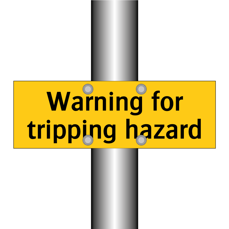 Warning for tripping hazard