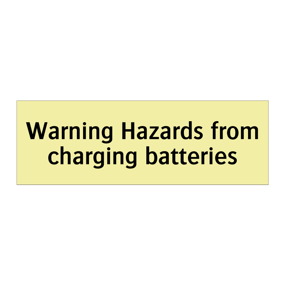 Warning Hazards from charging batteries
