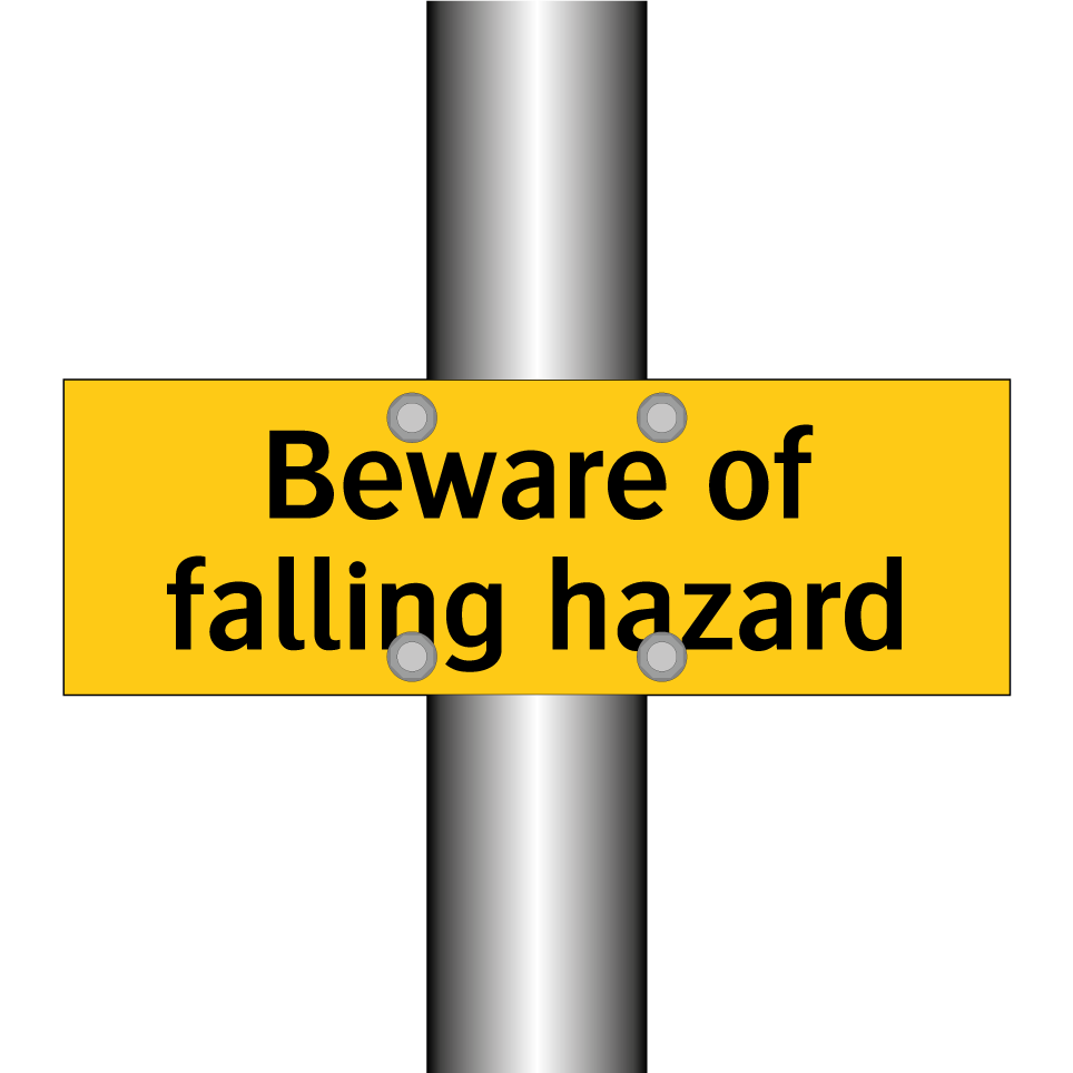 Beware of falling hazard