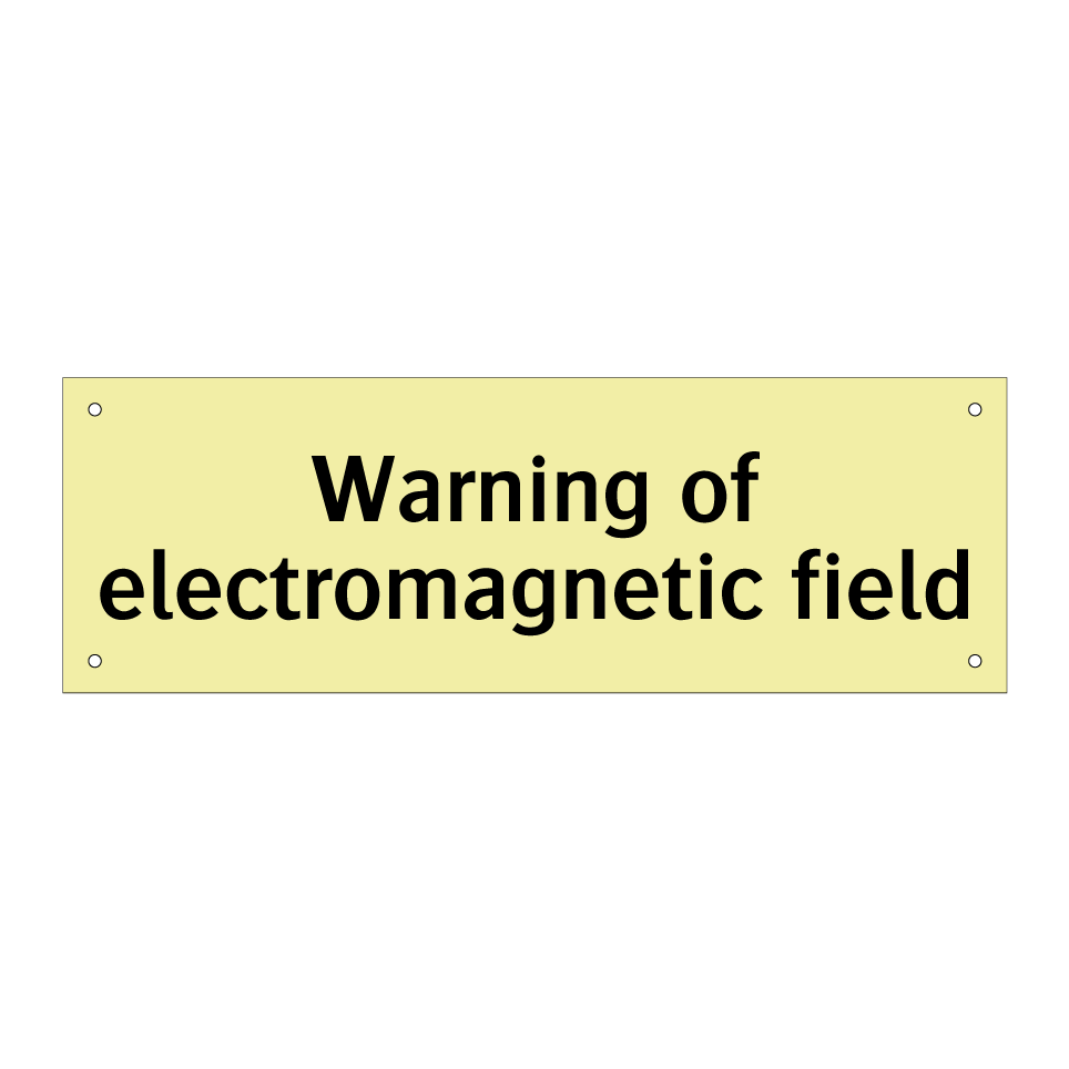 Warning of electromagnetic field