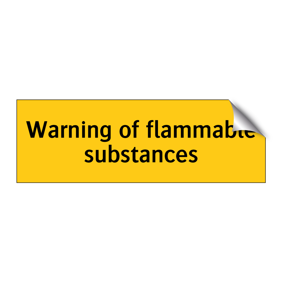 Warning of flammable substances