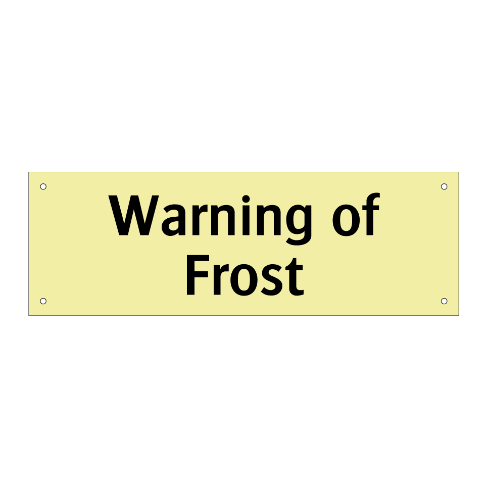 Warning of Frost