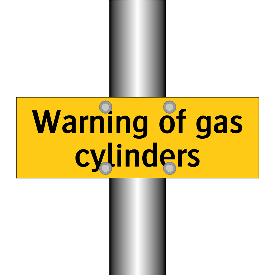 Warning of gas cylinders