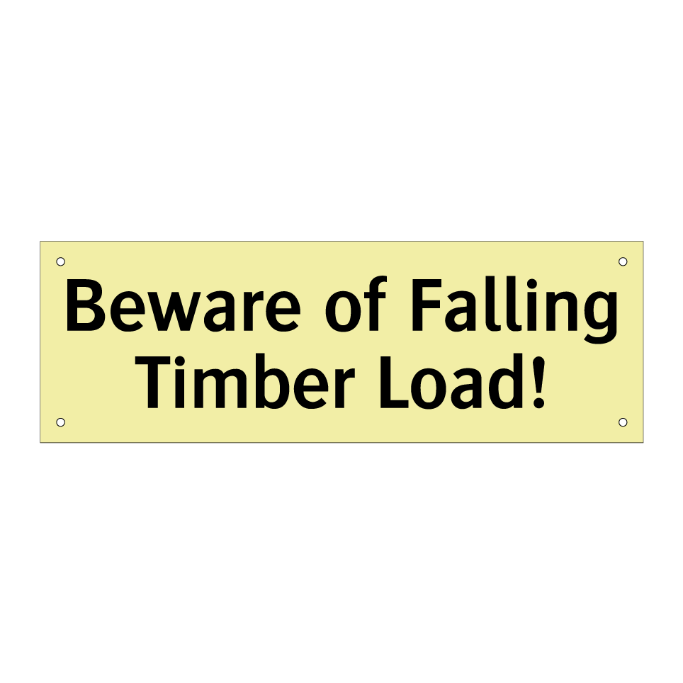 Beware of Falling Timber Load!