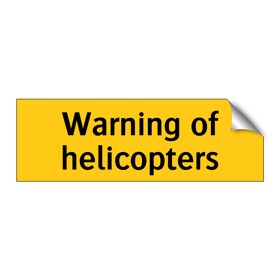 Warning of helicopters