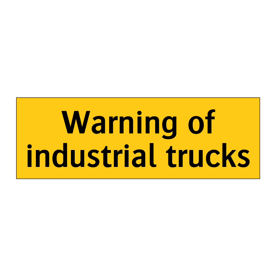 Warning of industrial trucks