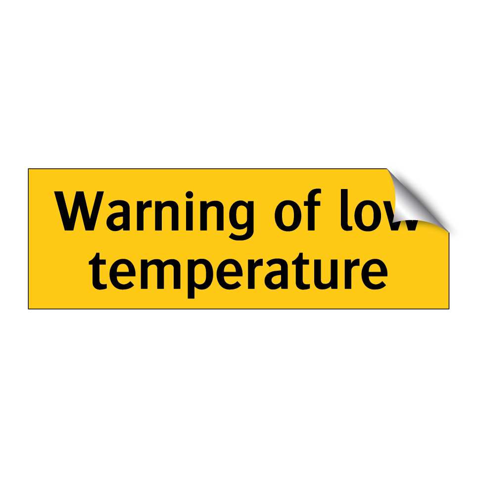 Warning of low temperature