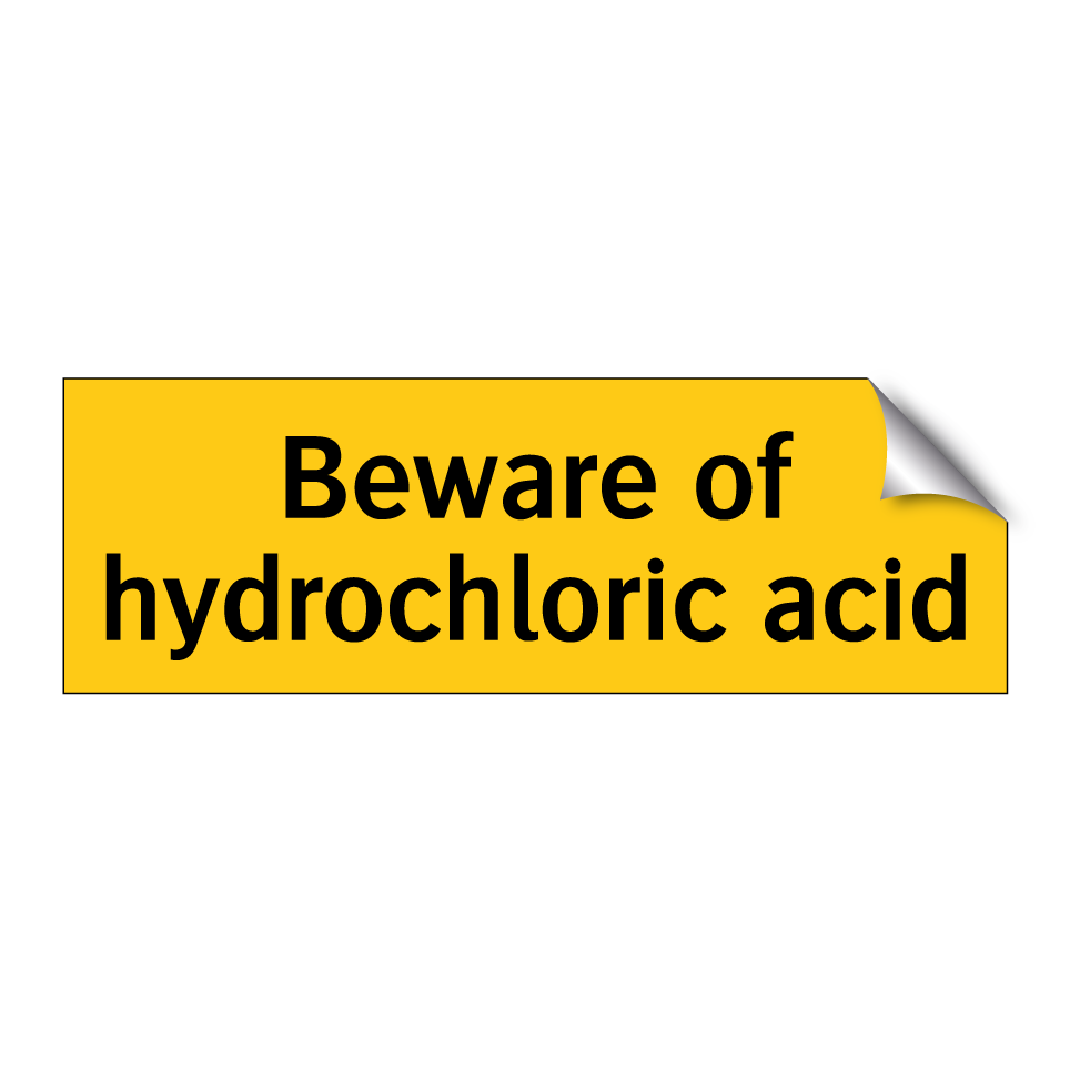 Beware of hydrochloric acid
