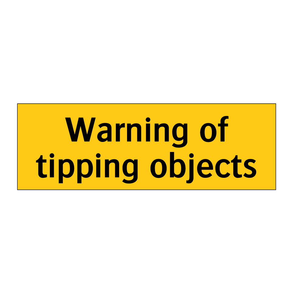 Warning of tipping objects