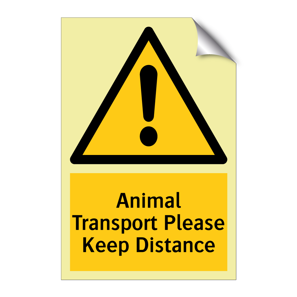 Animal Transport Please Keep Distance