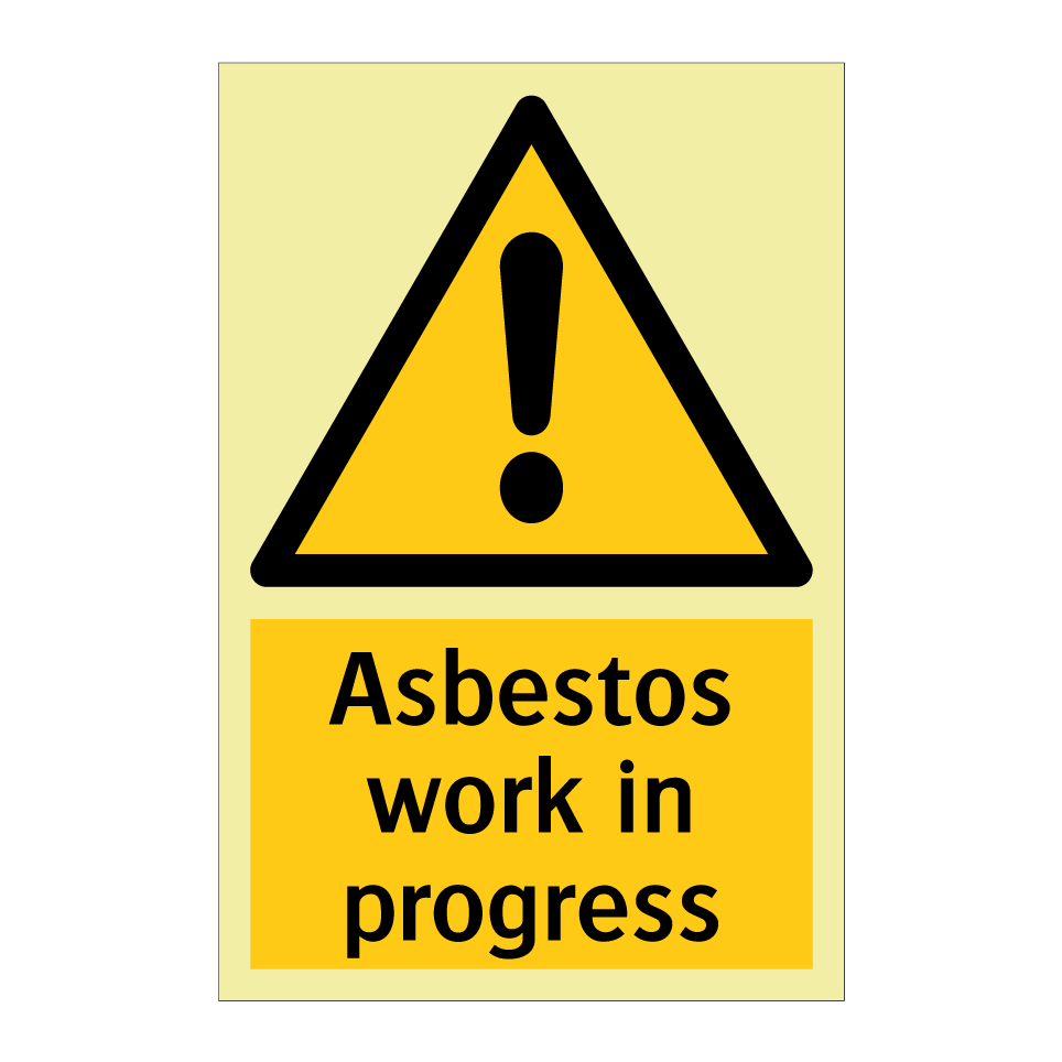 Asbestos work in progress