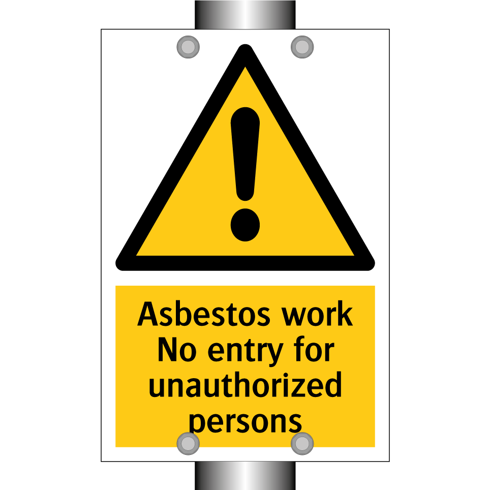 Asbestos work No entry for unauthorized persons