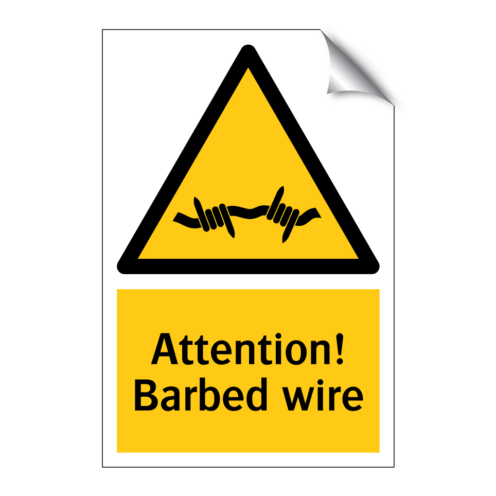 Attention! Barbed wire