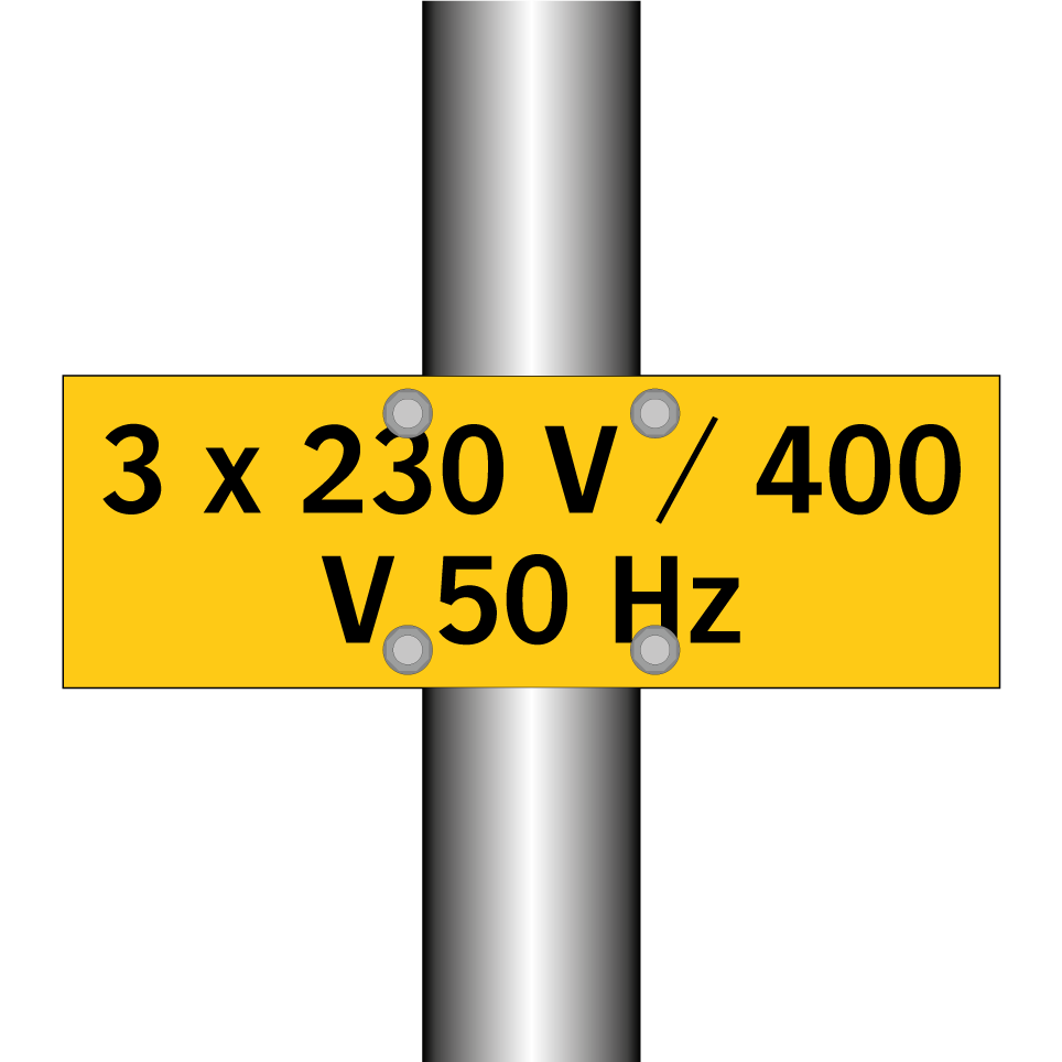 3 x 230 V / 400 V 50 Hz