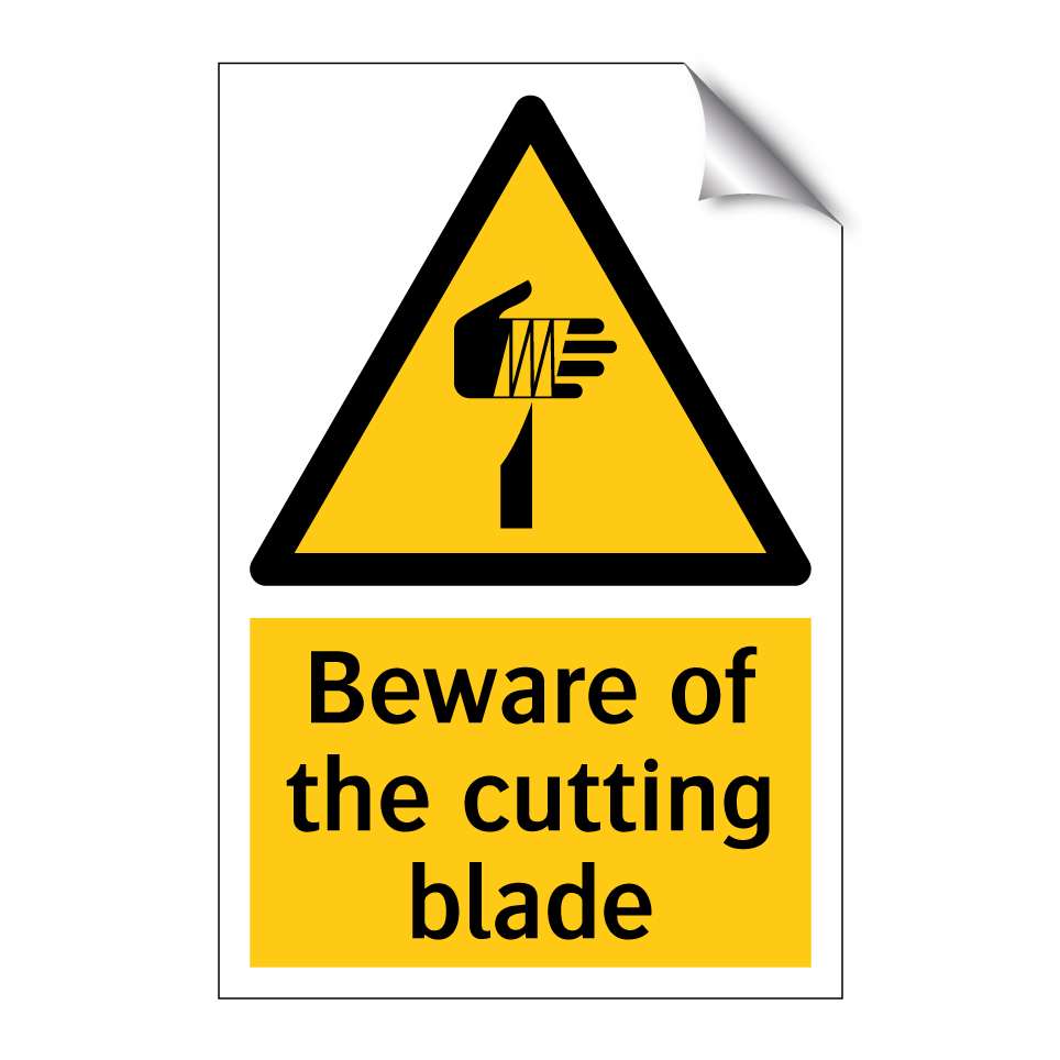 Beware of the cutting blade