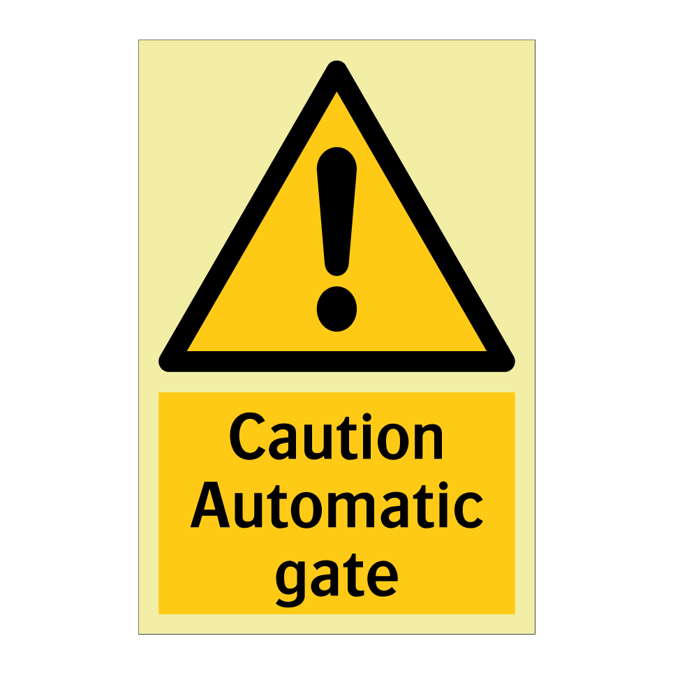 Caution Automatic gate