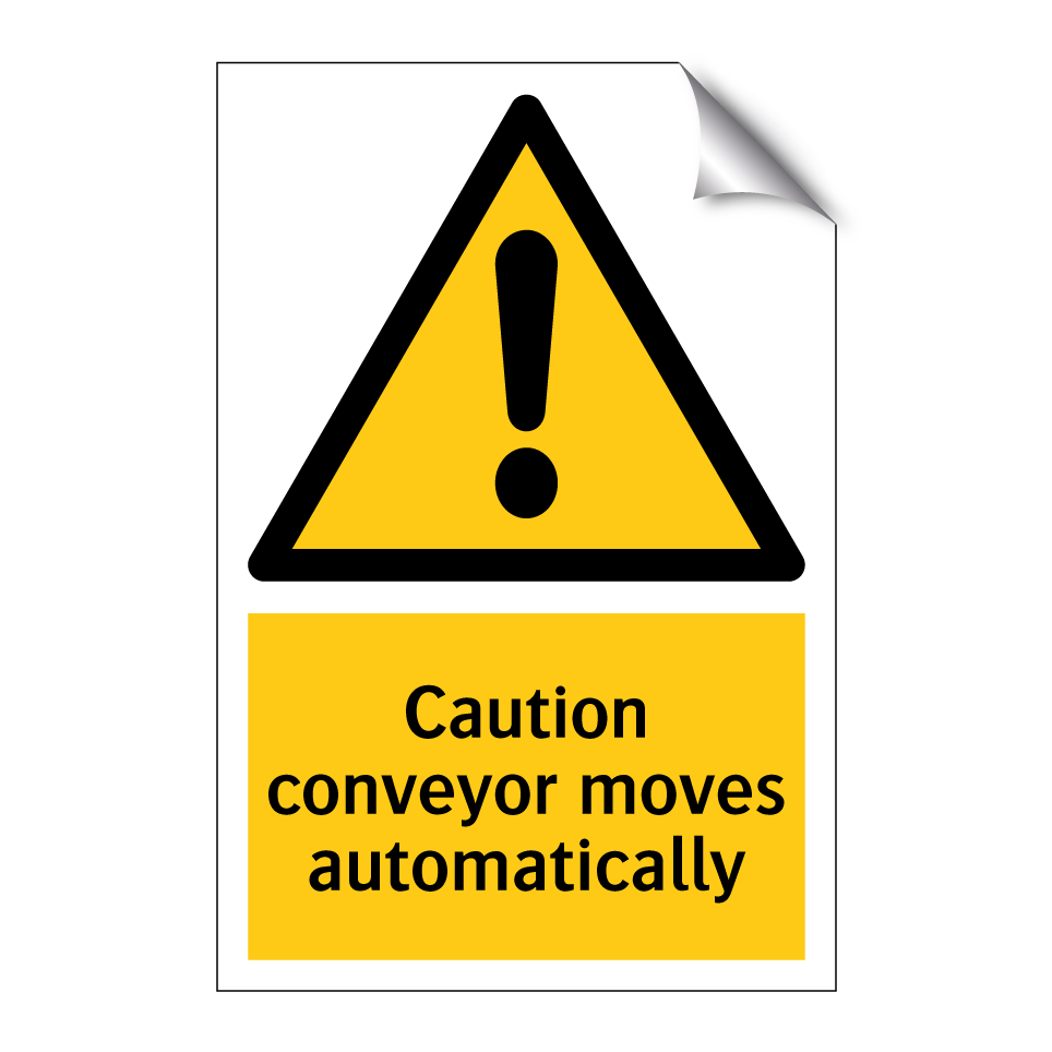 Caution conveyor moves automatically
