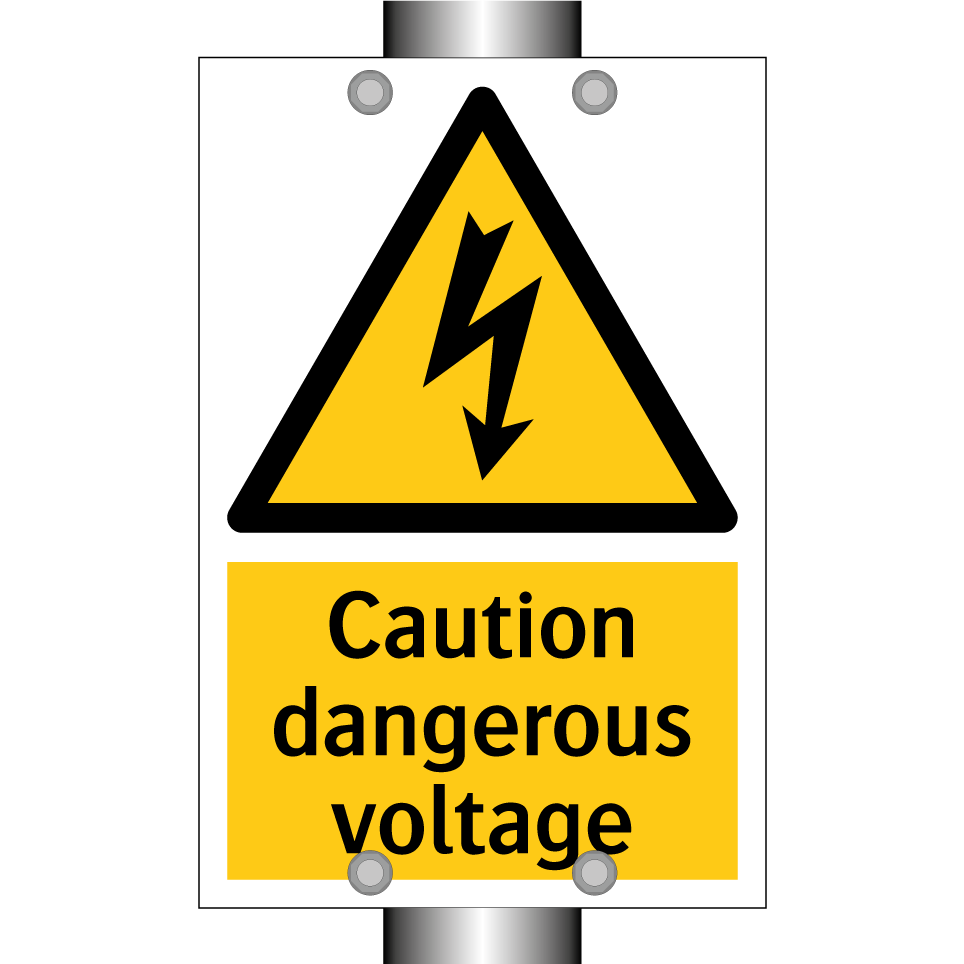 Caution dangerous voltage