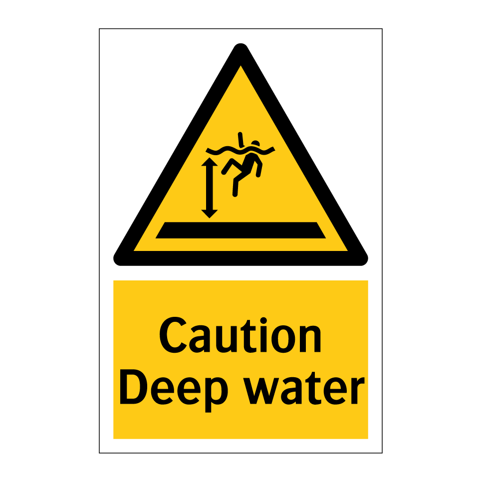 Caution Deep water