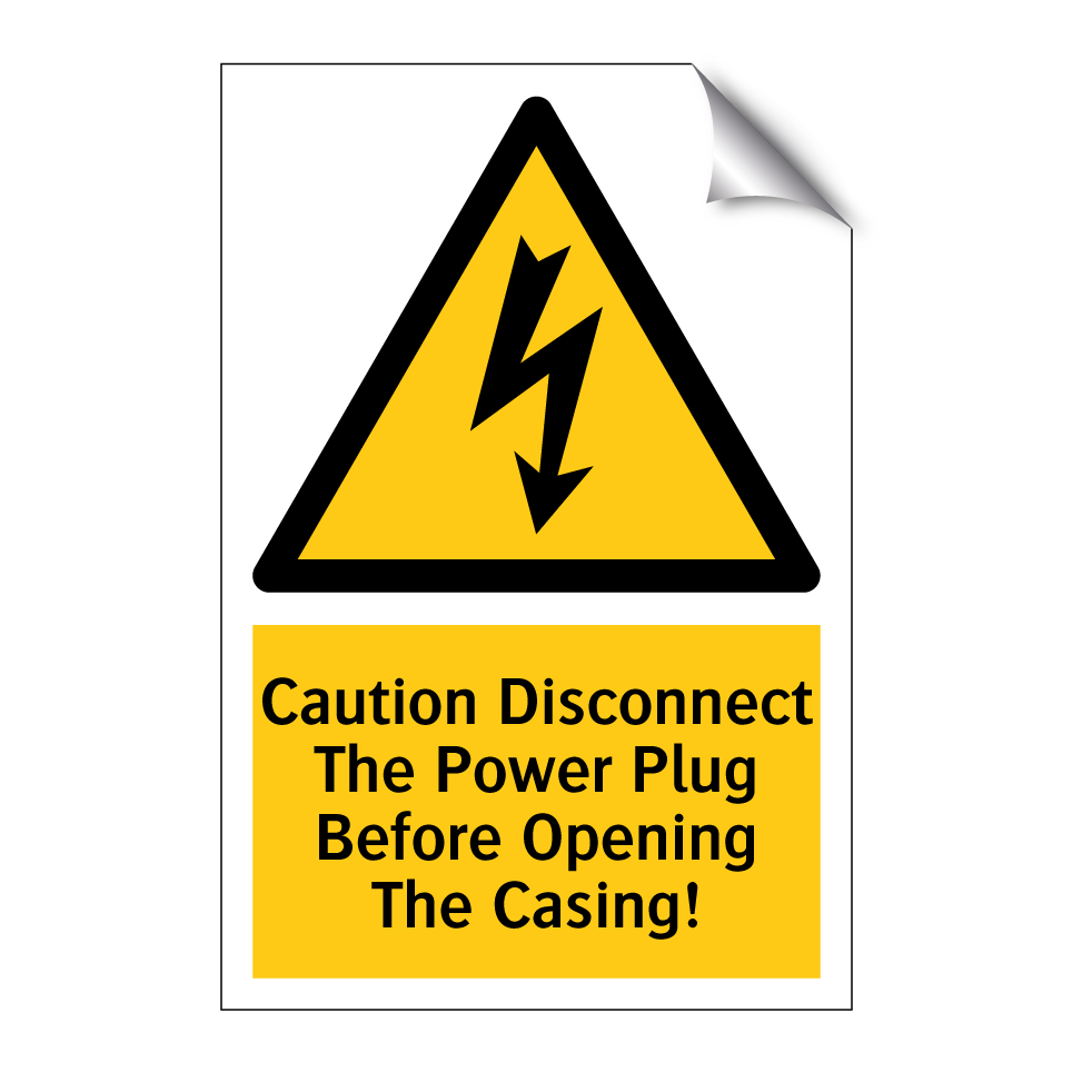 Caution Disconnect The Power Plug Before Opening The Casing!