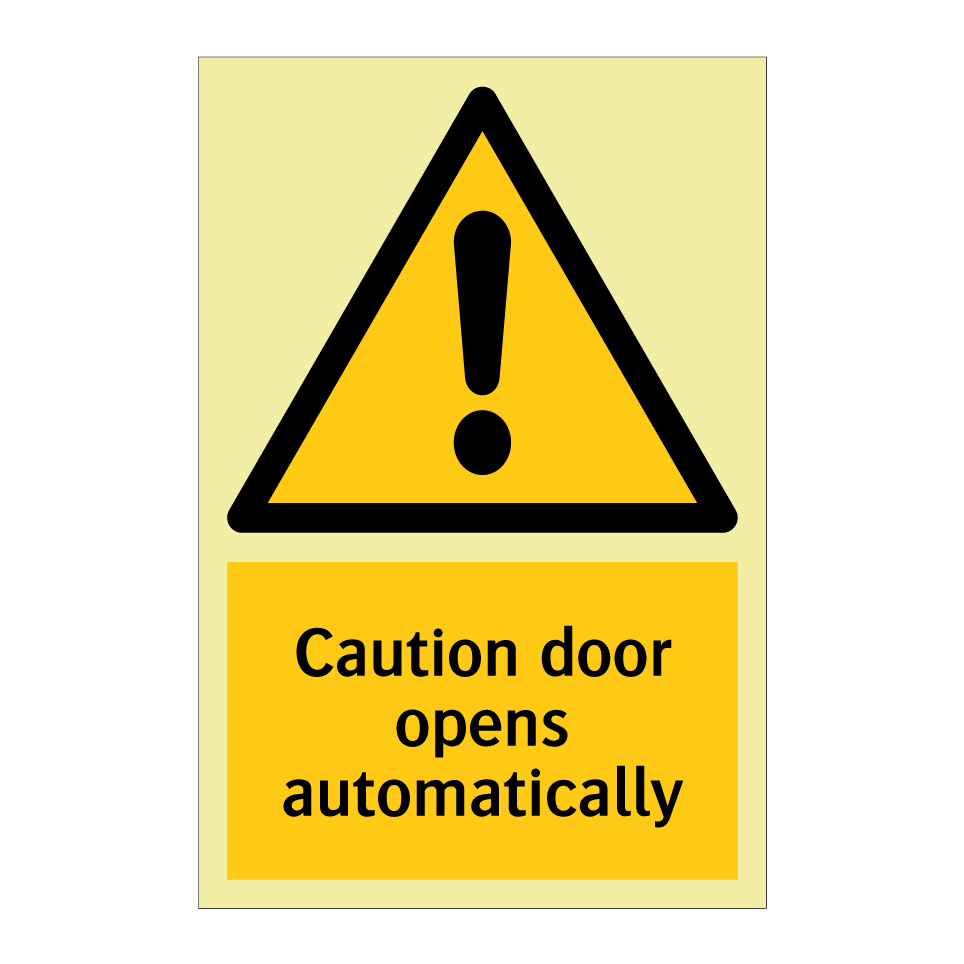 Caution door opens automatically