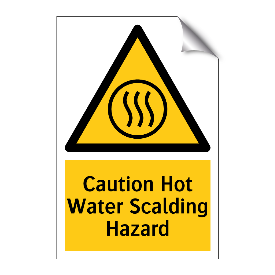 Caution Hot Water Scalding Hazard