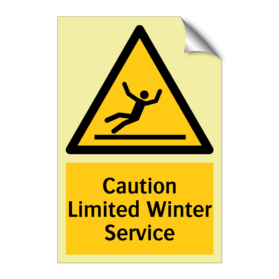 Caution Limited Winter Service