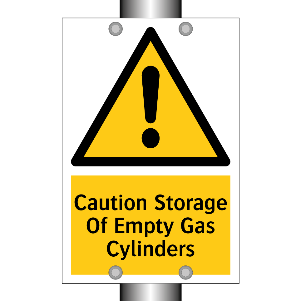 Caution Storage Of Empty Gas Cylinders