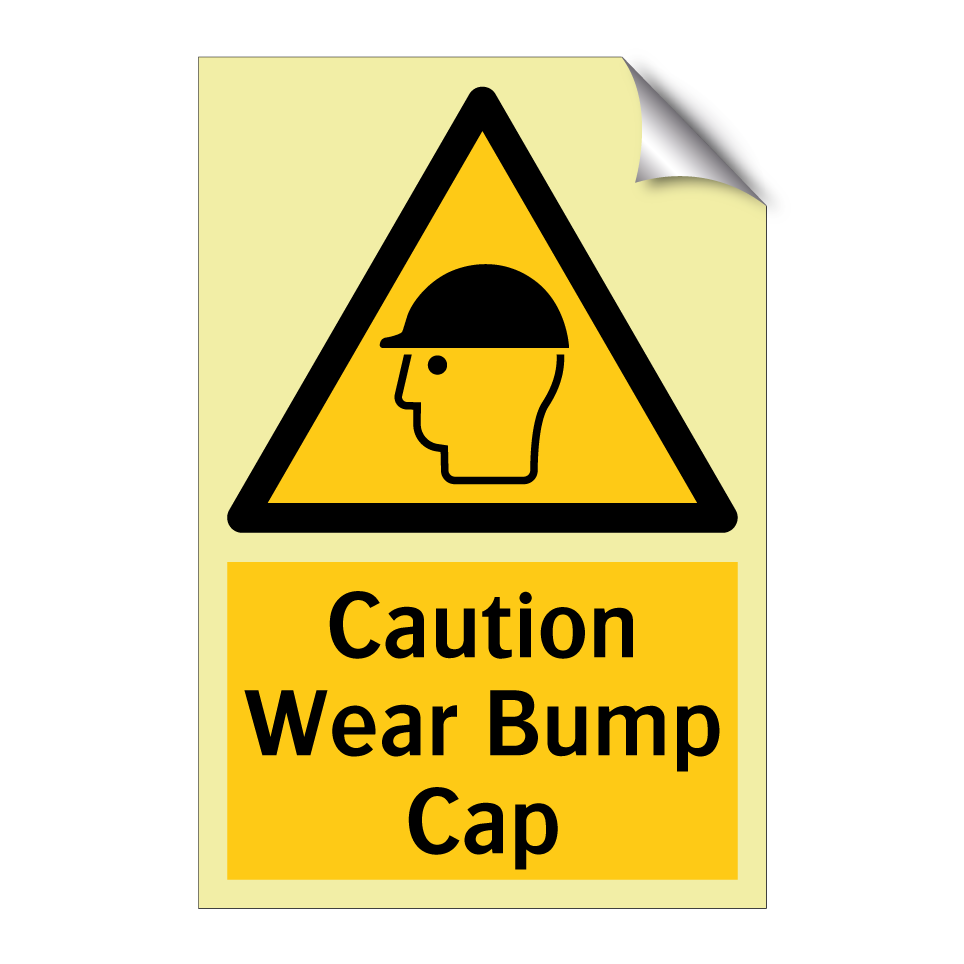 Caution Wear Bump Cap