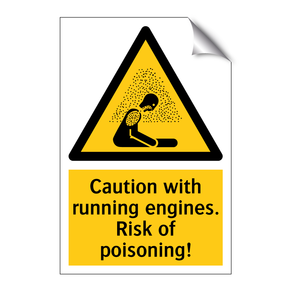 Caution with running engines. Risk of poisoning!