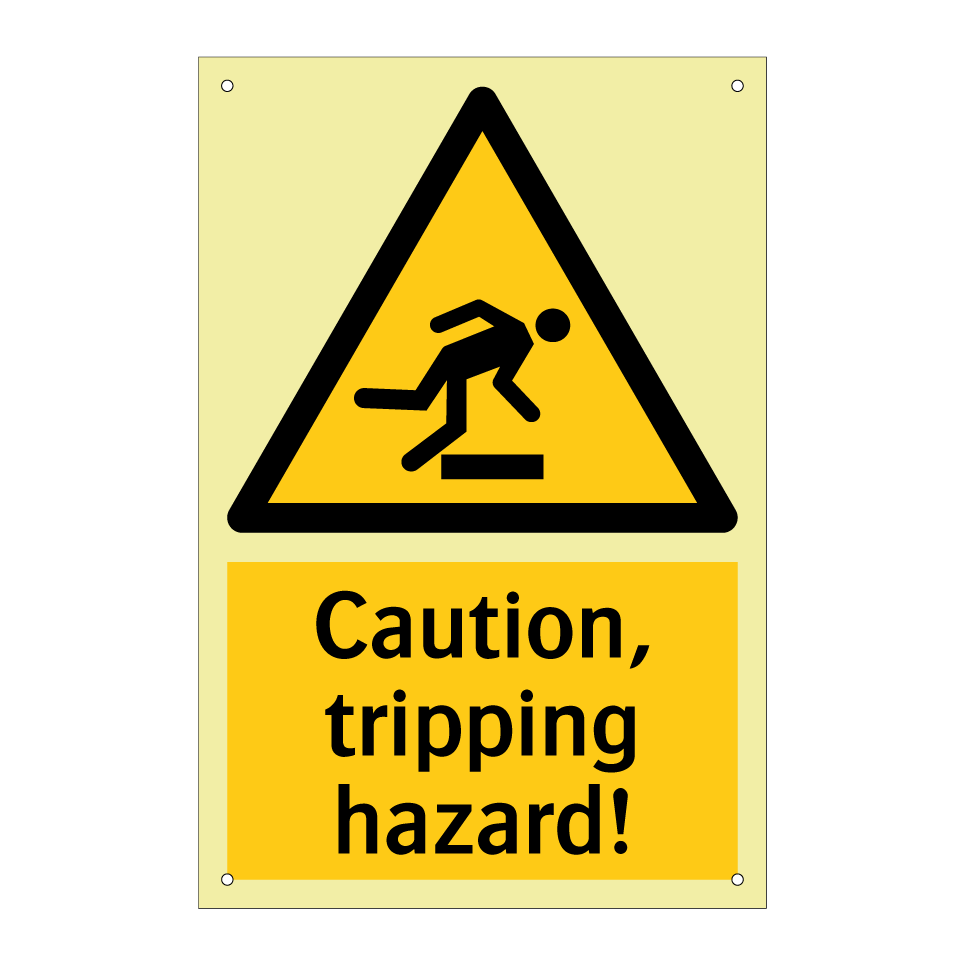 Caution, tripping hazard!